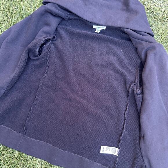 Standard James Perse Estilo Moto Zip Oversized Hood Sweatshirt Jacket blk Size 2 - Picture 9 of 12